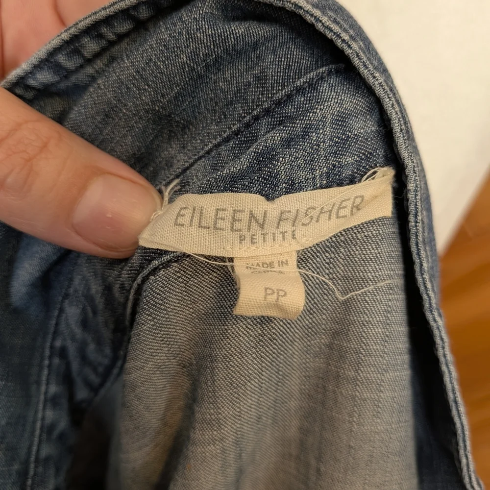 Eileen Fisher Blue Denim Shirt Size PP - Picture 5 of 6